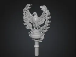 Imperial Roman Aquila - High Detail Wreath Edition - Free 3D Print Model