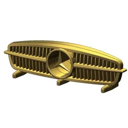 Ribbed Mercedes 300SL gullwing grille sculpture desk ornament 3D print model