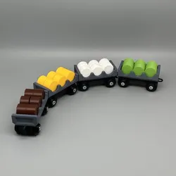 Train set straw transporter compatible with Brio & Ikea tracks