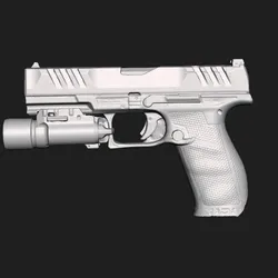 Walther PDP 4.5 Surefire X300-A Real Size 3D Scan Gun Mold