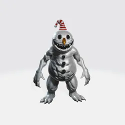 A Creepy Snowman Character for Winter
