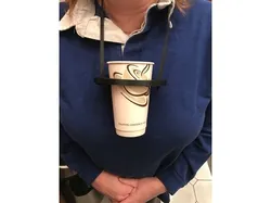 Cup Holder for people using crutches.