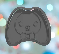 Easter Boy Bunny With Bow Cookie Cutter