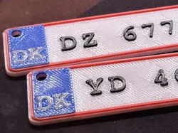 Generic Numberplate add country and numberplate - Free 3D Print Model