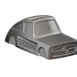 Ribbed sides Mercedes 300SL gullwing grille car sculpture decor 3D print model