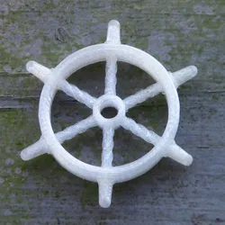 Ship wheel pendant or ornament