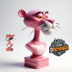 The Pink Panther bust & plinth - 4 colors
