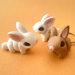 tiny bunny — articulated flexi print-in-place fidget animal