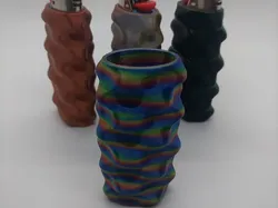 lumpy lighter sleeve - Free 3D Print Model