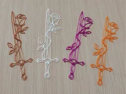 Rose Sword Bookmark for Sant Jordi - Free 3D Print Model