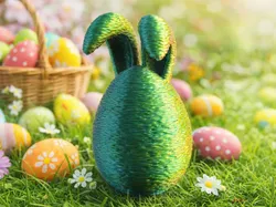 Easter egg with bunny ears - Free 3D Print Model