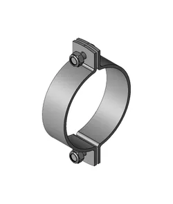 Two screws round pipe holder - Stainless steel 304