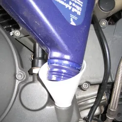 Elliptical oil funnel for Ducati