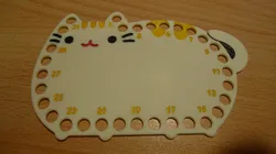 Pusheen cross stitch thread organizer