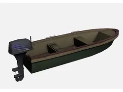 Simple boat and outboard