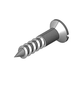 Slotted countersunk (flat) head wood screws