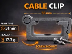 Desk - Cable Clip - Cable Management - Free 3D Print Model