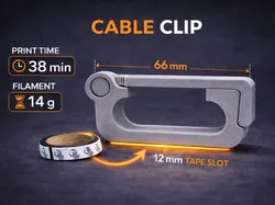 Desk - Cable Clip - Cable Management - Free 3D Print Model