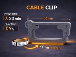 Desk - Cable Clip - Cable Management - Free 3D Print Model