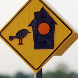 3D-Printed Birdhouse, A Sign (version 3)
