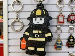Firefighter Keychain (Multi-color Print) - Free 3D Print Model