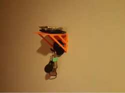 Key hook and wallet shelf