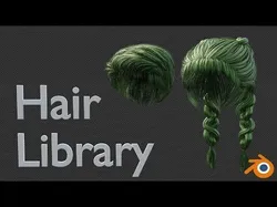 Hair library - Create hair in seconds 3D model