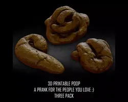 3D PRINTABLE POOP PRANK THREE PACK 3D print model