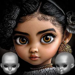 Amanda - Versatile 3D Head Model for Dolls and Figures - STL File for 3D Printing