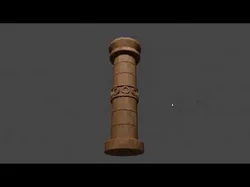 Ancient Column Low-poly 3D model