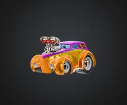 Cartoon Hotrod Key Chain