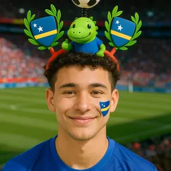 Curaçao Fan Headband - Iguana Mascot Edition | World Cup 2026 Soccer Accessory | 3D Printable Supporter Headwear (STL + 3MF) World Cup 2026