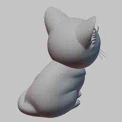 Cute Cat Figurine | Animal Day Special | Adorable Cat Sculpture | 3D Printable Decor Model