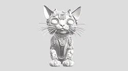 Cyberpunk Kitten 3D Model