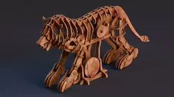 Da Vinci Inventions - Mechanical Lion Low-poly 3D model