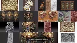 Decorative Relief Panels 3D Model Pack