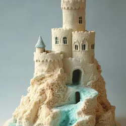 Enchanted Cliffside Castle Cake – Fantasy 3D Printable Model