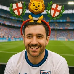 England Fan Headband - Three Lions Mascot Edition | World Cup 2026 Soccer Accessory | 3D Printable Supporter Headwear World Cup 2026