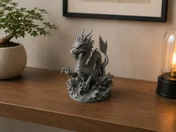 Epic Sea Dragon Statue–Detailed Fantasy Model