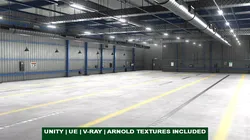 Garage Interior 01 All PBR Unity UE Textures Included Low-poly 3D model