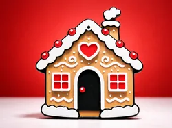 Gratis Sculptures & Artworks STL indir - Gingerbread House – Christmas Ornament - AlexFreeNet