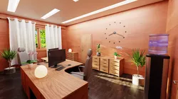 Office Interior V3 - Cozy Wooden Workspace Environment 3D model