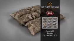 Old Floor Cushions 3D model