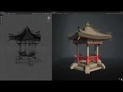 Pavilion Package Low-poly 3D model