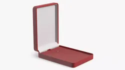 Pendant and Chain Storage Case Open Red 3D model