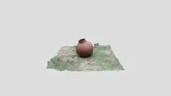 Pitcher on ground