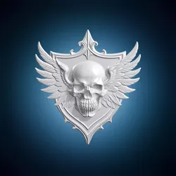 Raven Skull Crest 3D Print Model 3D print model