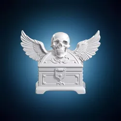 Raven Skull Trinket Box 3D Printable Model 3D print model