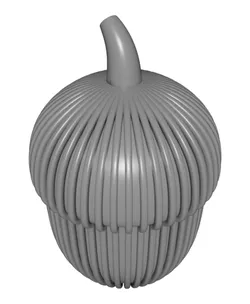 Ribbed Acorn Decor