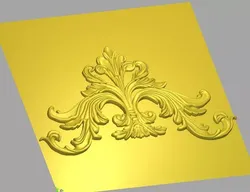 Royal Acanthus Crest Ornament STL 3D model